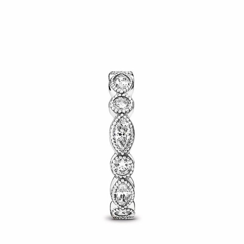 Pandora Allustackable Ring Brilliant Marquise Stackable Ring Ireland - Sterling Silver/Cubic Zirconi